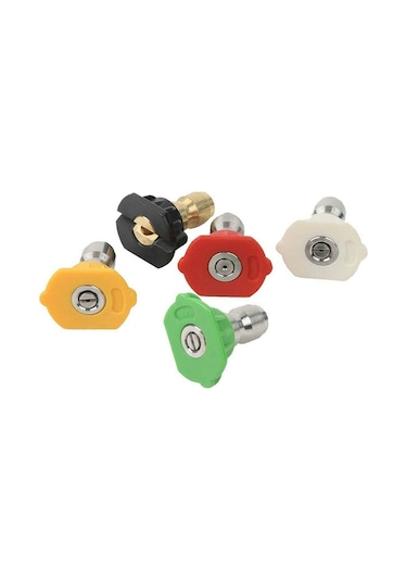 Youmex 5'li Hızlı Bağlantılı Yüksek Basınçlı Yıkama Nozulu Seti - 0 ,15 ,25 ,40 ,köpük