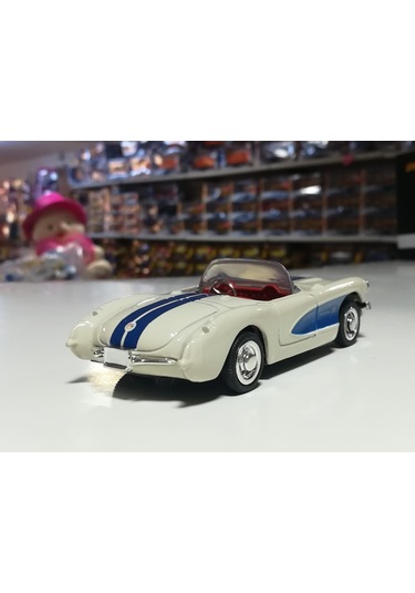 Sunman Klasik Metal Model Araba Chevrolet Corvette 1957 1 : 43 Ö
