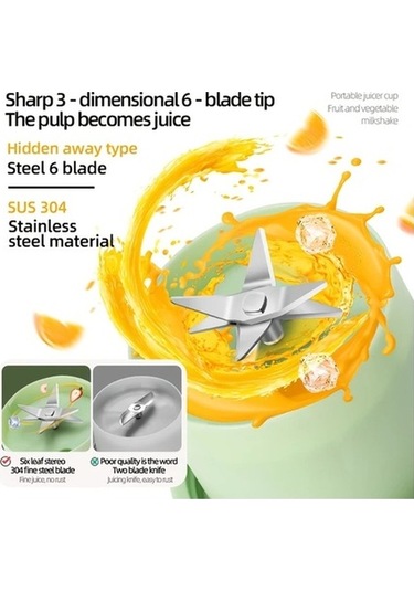 Fastbuy Sinuoshop Usb Şarjlı 350 Ml Beyaz Kablosuz Manuel Portatif Meyve Sıkacı Bpa Free Beyaz Beyaz