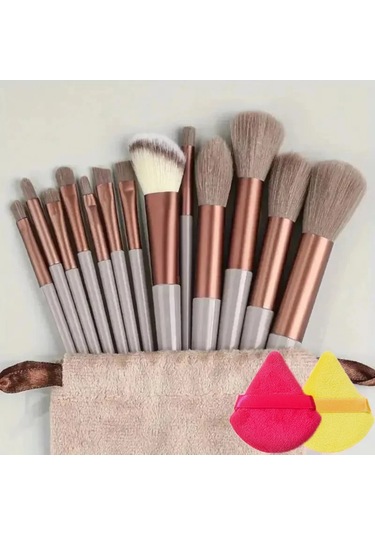 14 Pcs Makyaj Fırça Seti Göz Farı Vakfı Kadın Kozmetik Fırça Göz Farı Allık Gü Brown 13pc 2pp Dark Topaz