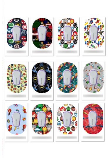 Dexcom G6 Sensör Koruyucu Bant 12'li Paket / Avengers