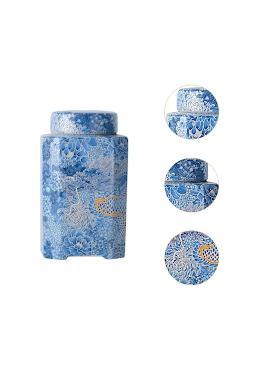 Homyl Seramik Çay Kutu Porselen Zarif Yemek Masası Ev Ofis Stil A