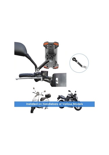 Ulzyvf Ve Tutucu Turuncu Türlerinde Tüm Telefon Şok Navigasyon Motosiklet İçin Emici Bisiklet Bisiklet Ayarlanabilir Askısı, - Os Turuncu