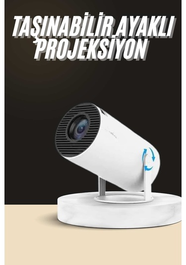 Ayaklı Projeksiyon Taşınabilir Mini Projektör Sinema Projektörü Android