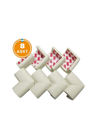 8 Adet Köşe Koruyucu Yastık Saf Kauçuk Masa Sehpa Kenar Köşe Koruyucu Çocuk Bebek Emniyet Koruma 001