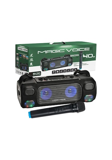 Magicvoice MV-7001 El Mikrofonlu USB/SD Girişli Bluetooth Hoparlör