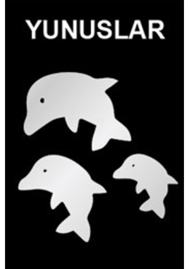 Dekoratif Kırılmaz Ayna Sticker Yunuslar