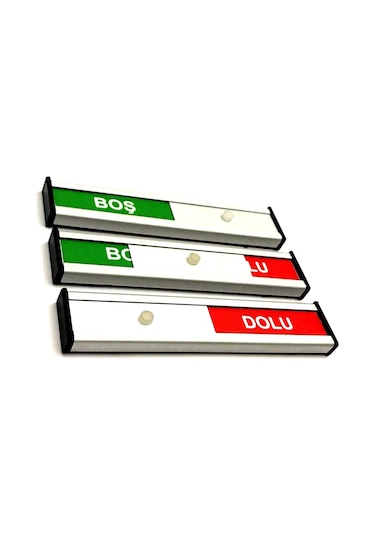 Boş - Dolu Tabelası Kapı Isimliği Yönlendirme Levhası Sürgülü