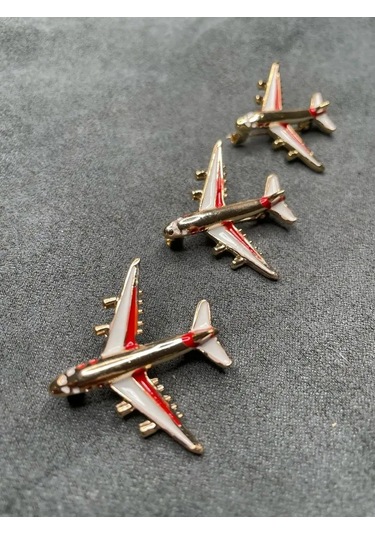 Remove Metal Broş Uçak Havacılık 158261442 Kırmızı