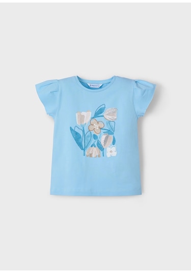 Mayoral Kız Çocuk T-shirt 3015m Mavi