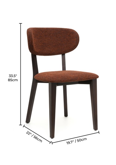 Rapsodi Ceviz Ahşap 6'lı Mutfak Salon Yemek Odası Sandalyesi