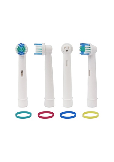 Wezone 4 Adet Elektrikli Diş Fırçası Değişim Ucu - Oral-b/braun Uyumlu - Dupont Tüylü - Yetişkinler İçin