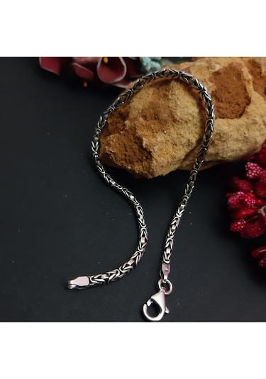 925 Ayar Gümüş Kral Bileklik 2.8  Mm