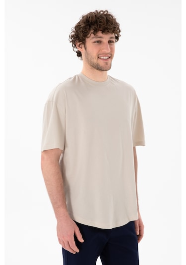 U.S. Polo Assn. Erkek Long Fit Bisiklet Yaka Taş Basic Tişört 50305988-VR049 U.S. Polo Assn. Erkek Long Fit Bisiklet Yaka Taş Basic Tişört 50305988-VR049