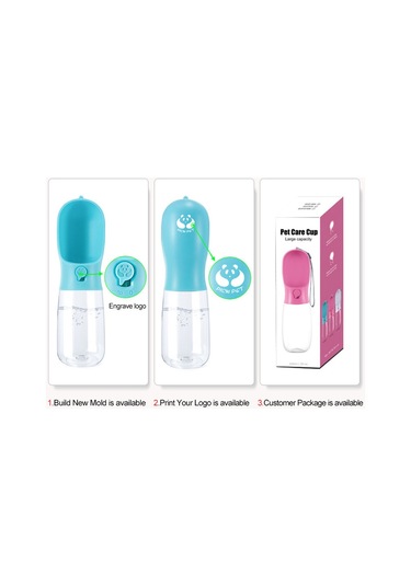 Taşınabilir Köpek Yürüyüş Su Şişesi Çok Fonksiyonlu 1l B Çok Renkli