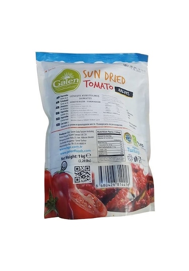Galen Güneşte Kurutulmuş Domates Yarım Kesim 1 KG
