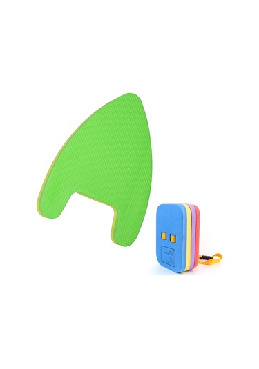 Xindoker Yüzme Egzersiz Seti: Eva Köpük Kolluk + Bel Süngeri, Yeşil-sarı Kolluk, Renkli Bel Süngeri Seçeneği Yeşil - Sarı