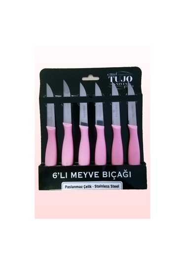 Paslanmaz Çelik Tujo 6'lı Meyve Bıçakları Renkli