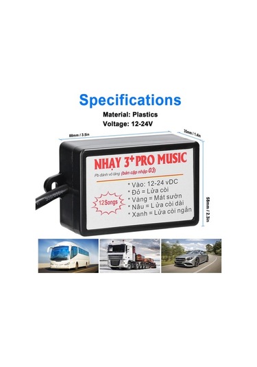 Supermarket1 Arac Kornasi Kontrol Cihazi - 12 Sesli, Uzaktan Kumandalı, 12-24v, Kullanisli Ses Efektler