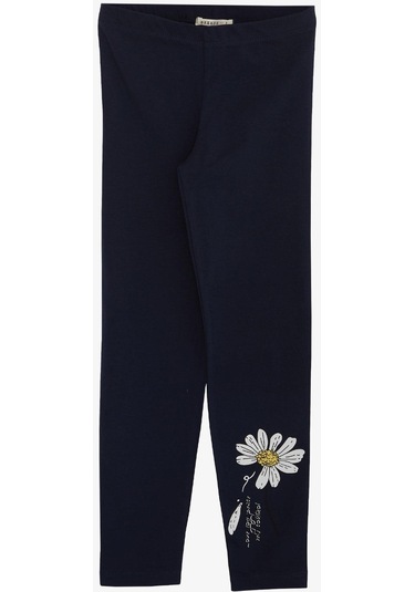 Breeze Kız Çocuk Taytlı Takım Papatya Baskılı 4-9 Yaş, Somon-somon Somon