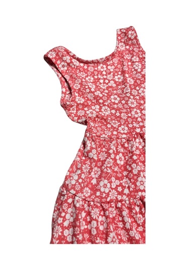 Çiçekli Kız Çocuk Elbise St09118 Yeşil