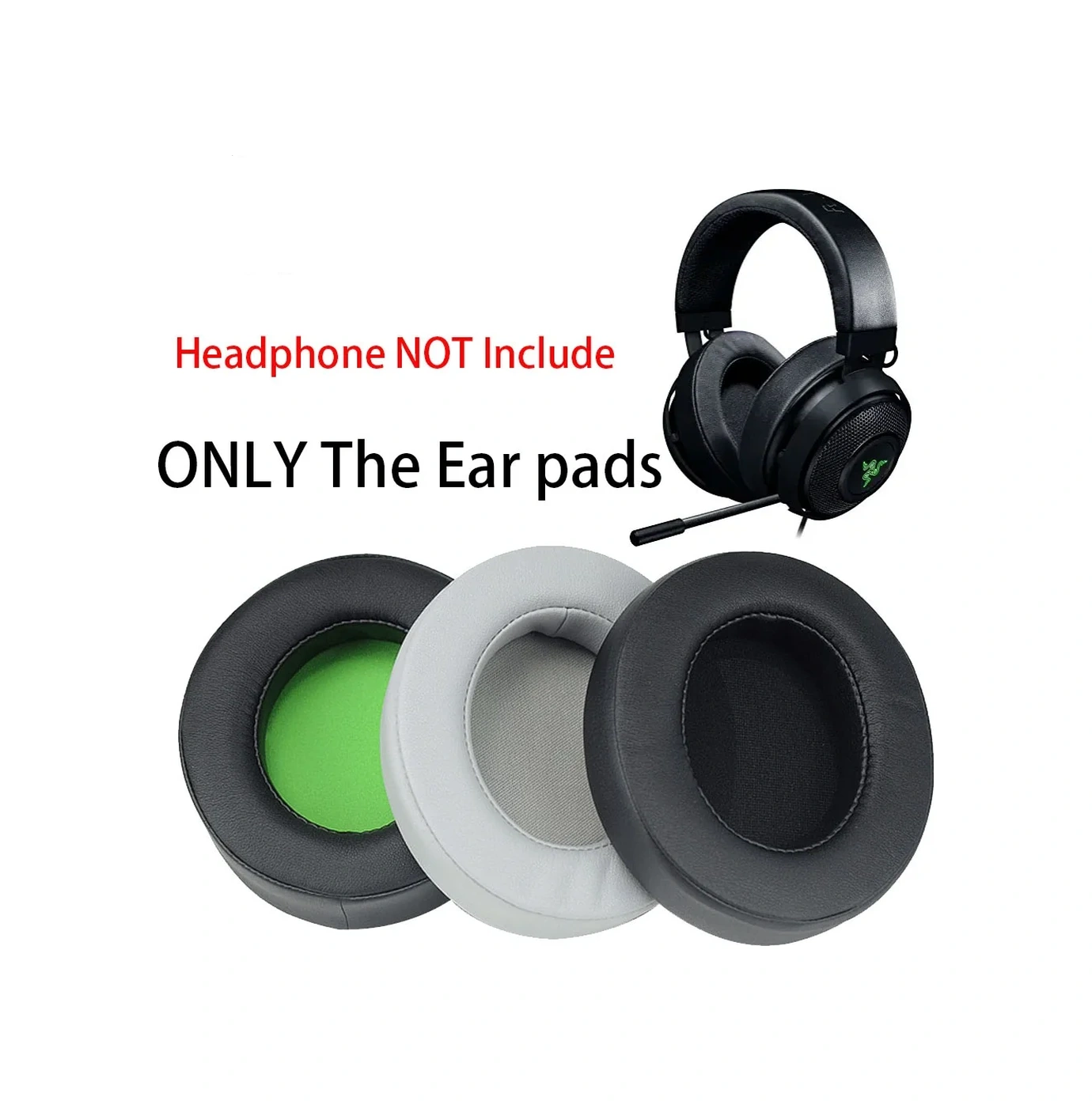 Razer Kraken 7.1 Chroma V2 Usb Gaming Pro V2 Kulaklık Kılıfı İçin Yuvarlak Oval Yedek Kulak Pedleri, Köpük Kulak Pedleri Ve Yastıkları