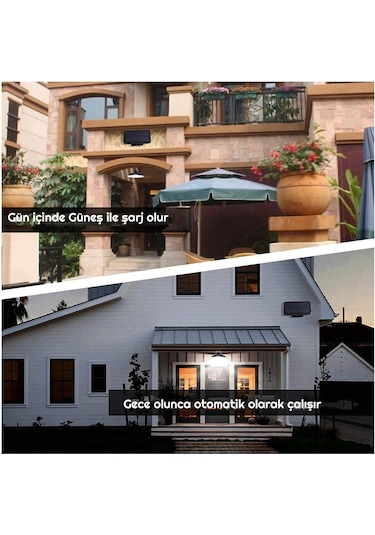 Güneş Enerjili Şarjlı Lamba Solar Led Aydınlatma Sarı Işık 1 Adet