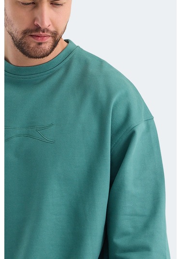 Slazenger Vadık 2li Set Erkek Koyu Gri - Yeşil Sweatshirt Koyu Gri - Yeşil