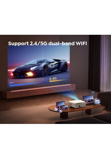 Yaber Pro Y9 15000Lümen 450 Ansı 1080P 5G Wifi Bluetooth Projektör