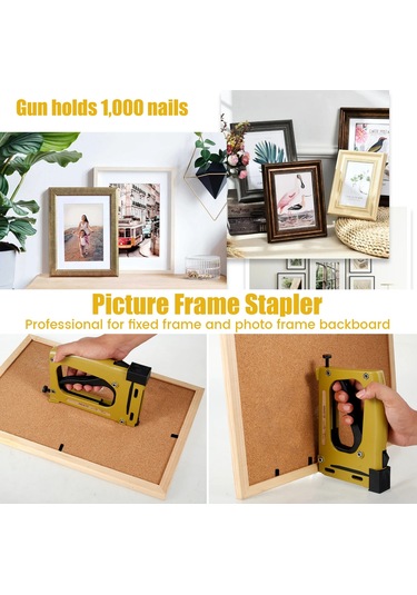 Resim Çerçevesi Tabancası Nailer 1000 Adet Çivi Manuel Esnek