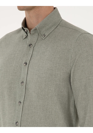 Pierre Cardin Erkek Yeşil Gömlek Desenli 50316768-vr054 Yeşil