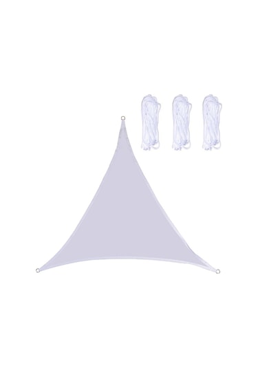 Sones Üçgen Açık Bahçe Güneşlik Yelken Su Geçirmez Anti-uv Gölgelik Beyaz 3.6m X 3.6m X 3.6m Beyaz