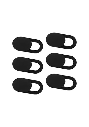 Ranyeek 6 Adet Siyah Abs Kamera Koruyucu Kapak - Telefon, Dizüstü Bilgisayar, Tablet Gizlilik Koruması - İnternet Kullanırken Gizliliğini Sağlar