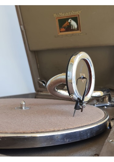 His Master'S Voice Antika Çanta Gramofon 074 Kurma Kolu Eksik