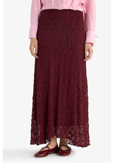 Defacto A Kesim Dantel Maxi Etek F5244ax25aubr115 Bordo Defacto A Kesim Dantel Maxi Etek F5244ax25aubr115 Bordo