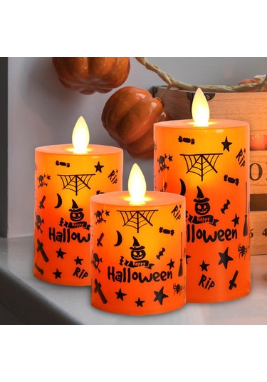 Suntek Led Sütun Mum Tatil Arifesi 3-adet-karışık-boyut