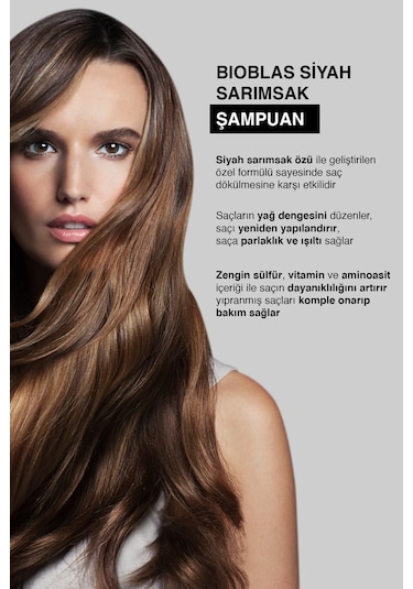 Bioblas Saç Dökülmesine Karşı Siyah Sarımsak Şampuanı 1.000 Ml Saç Dökülmesine Karşı Güçlendirici Formül