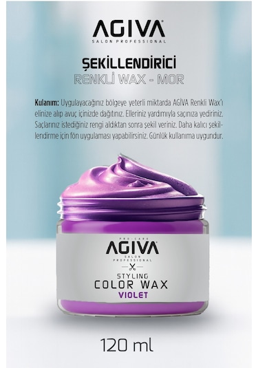 Saç Şekillendirici Ve Renklendirici Wax Mor 120 Gr