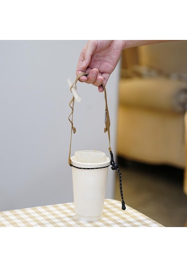 Homyl Kahve Kupası Tutucu Kupaları Seyahat Alışveriş Su Haki