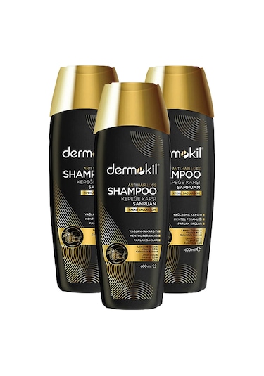 Dermokil Kepeğe Karşı Şampuan 3 x 600 ML