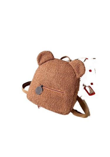 Kuzu Yünü Sırt Çantası-kahverengi Kahverengi