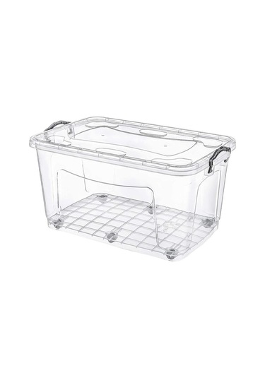 Çok Amaçlı Tekerlekli Şeffaf Saklama & Oyuncak Kutusu 3 Lü ( 30 L