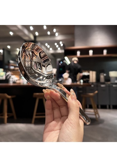 Youtek 18-10 Paslanmaz Çelik Kısa Saplı Büyük Başlı Servis Kaşığı - Çorba, Pirinç Ve Makarna Servisi İçin Ergonomik Tasarım Diğer