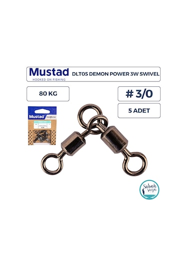 Mustad Demon Dlt05 Kombi Fırdöndü 3/0 80kg 5 Adet