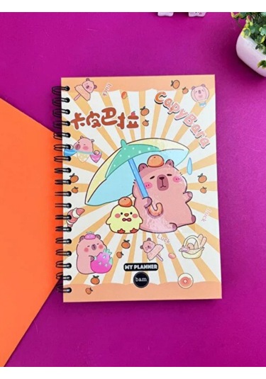 Mielibon Capybara Karakterli Tatlı Planlayıcı Konuşan Ajanda Turuncu