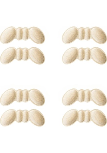 Willowhaven 4 Çift Bej Kadın Topukluğu Yastıklı Ayakkabı İç Tabanı Ayarlanabilir Rahat