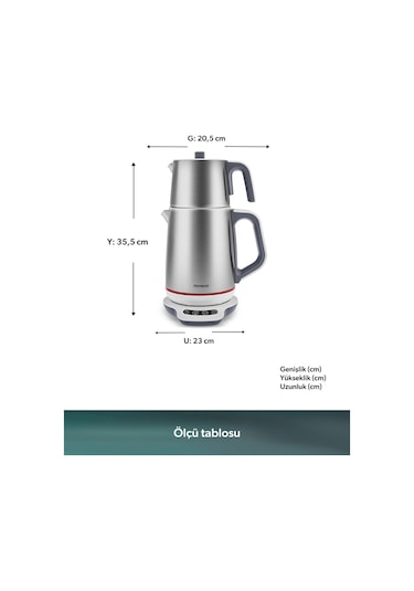 Homend Royaltea 1709H Konuşan Çay Makinesi