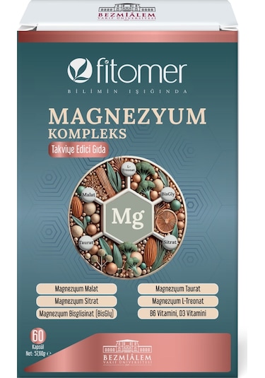 Fitomer Magnezyum Komplex Takviye Edici Gıda 60 Kapsül