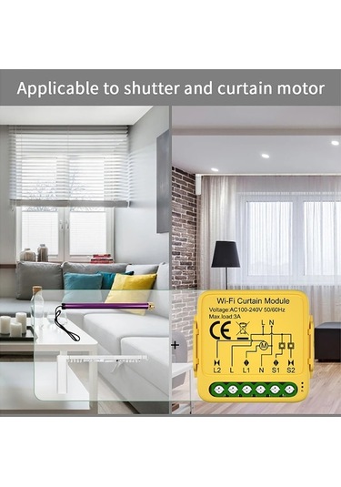 Yulong Reedark Akıllı Perde Kontrol Modülü - Wifi/zigbee, Sesli