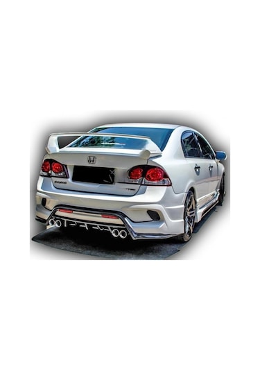 Honda Civic Fd6 - Type-r X Style - Arka Tampon Plastik Boyasız